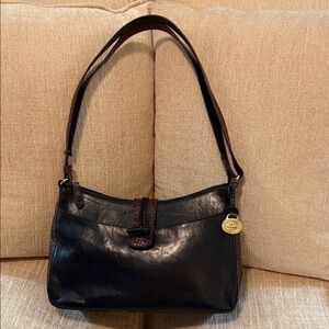 Brahmin Black and Brown Shoulder Bag